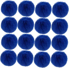 16pcs DIY Pom Pom Keychain Faux Rabbit Fur Ball Key Ring for hat Phone Tag, Handbag Charm