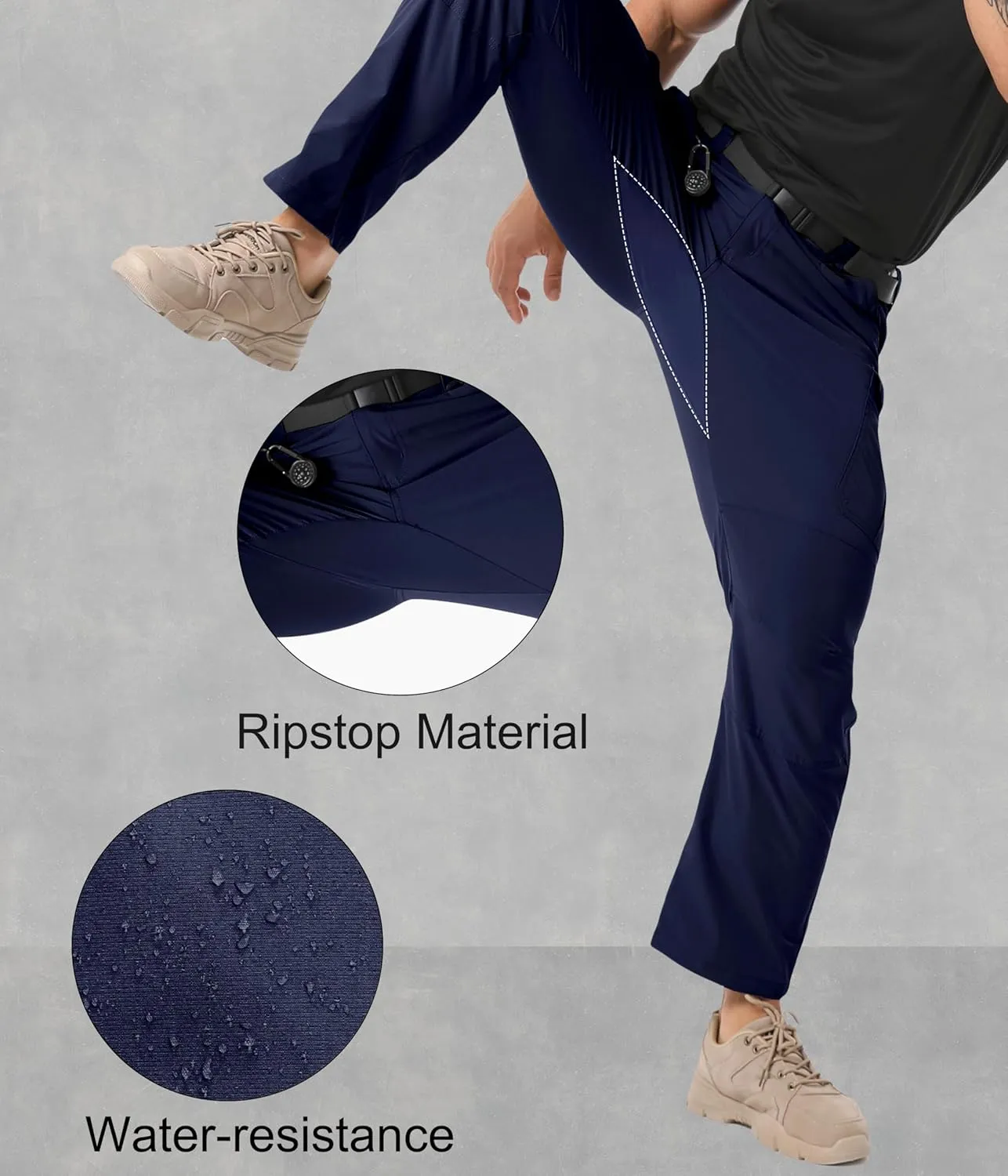 Arunlluta Mens Tactical Pants, Ripstop Water Resistant Cargo Work Pants for Men, Stretch Hiking Pants Lightweight