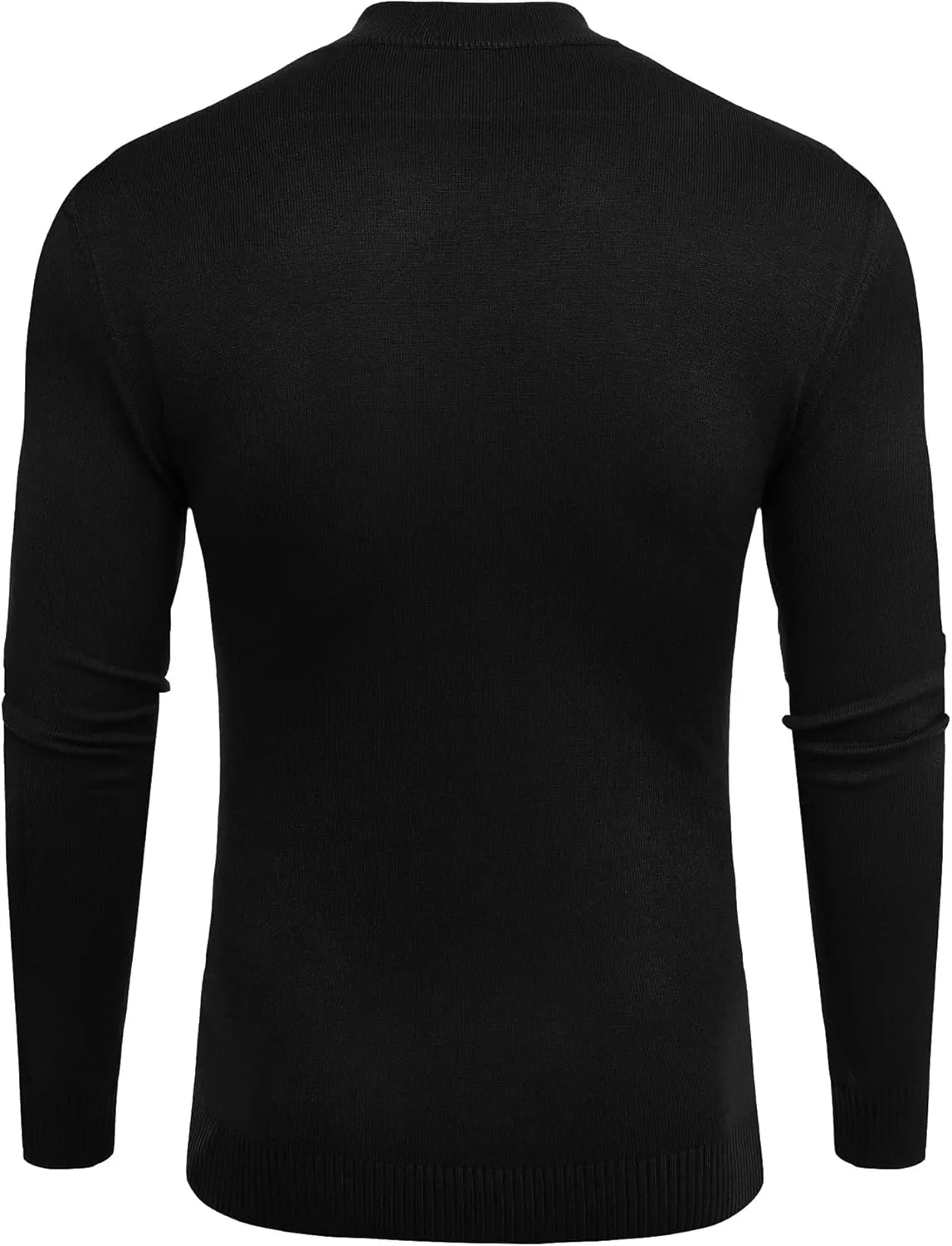 Babioboa Men's Mock Turtleneck Sweater Slim Fit Half Turtleneck Long Sleeve Knit Pullover Thermal Casual Solid Knitwear