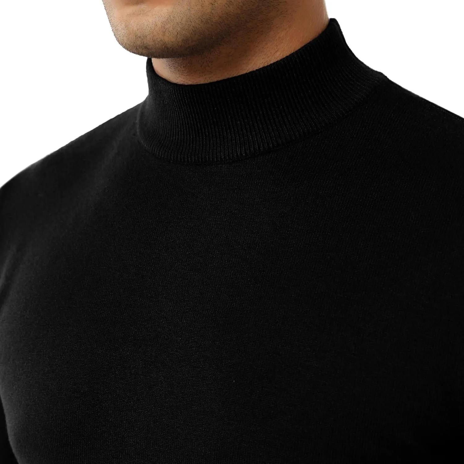 Babioboa Men's Mock Turtleneck Sweater Slim Fit Half Turtleneck Long Sleeve Knit Pullover Thermal Casual Solid Knitwear