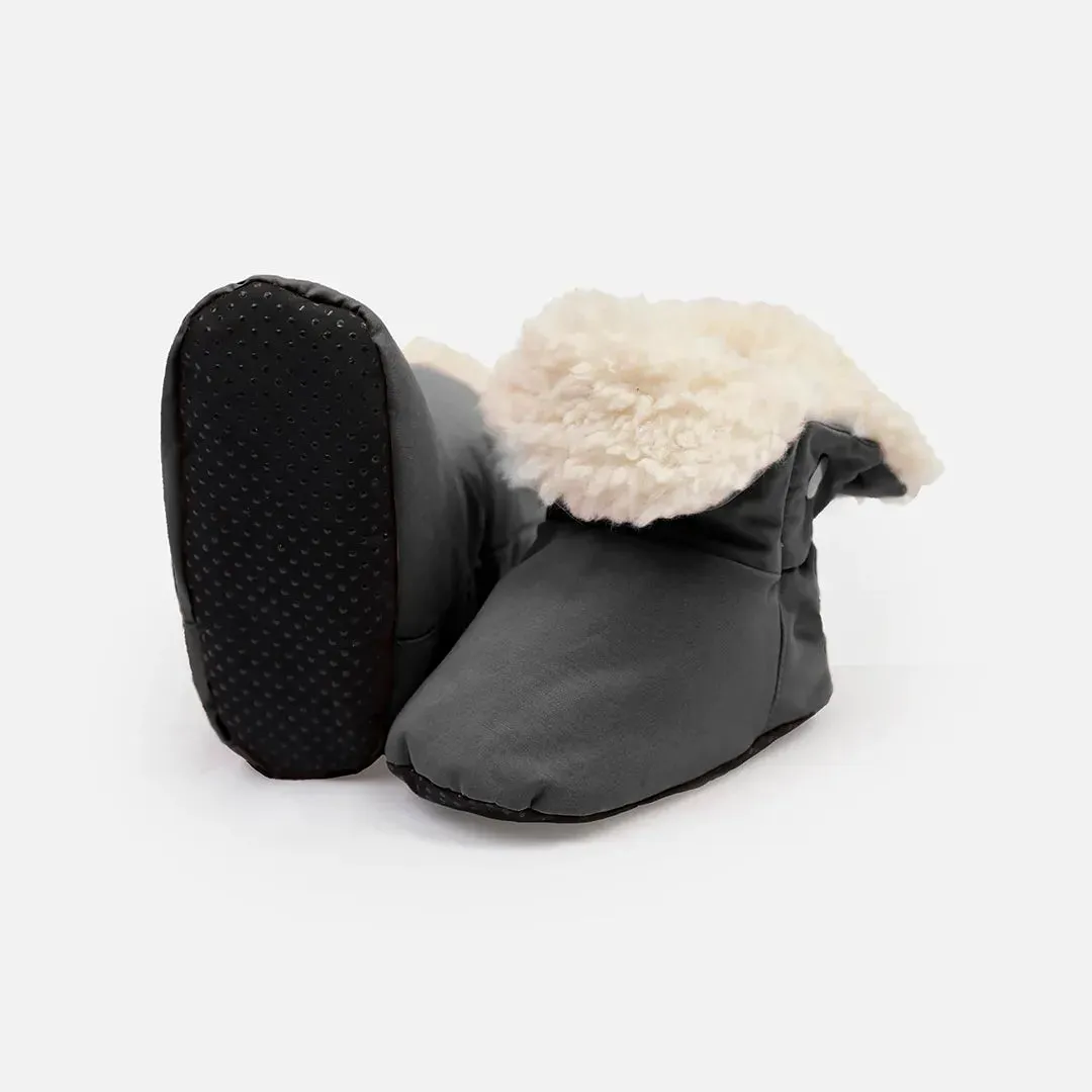 Baby Booties - Benji - Smokey - 12-24m (See Description)