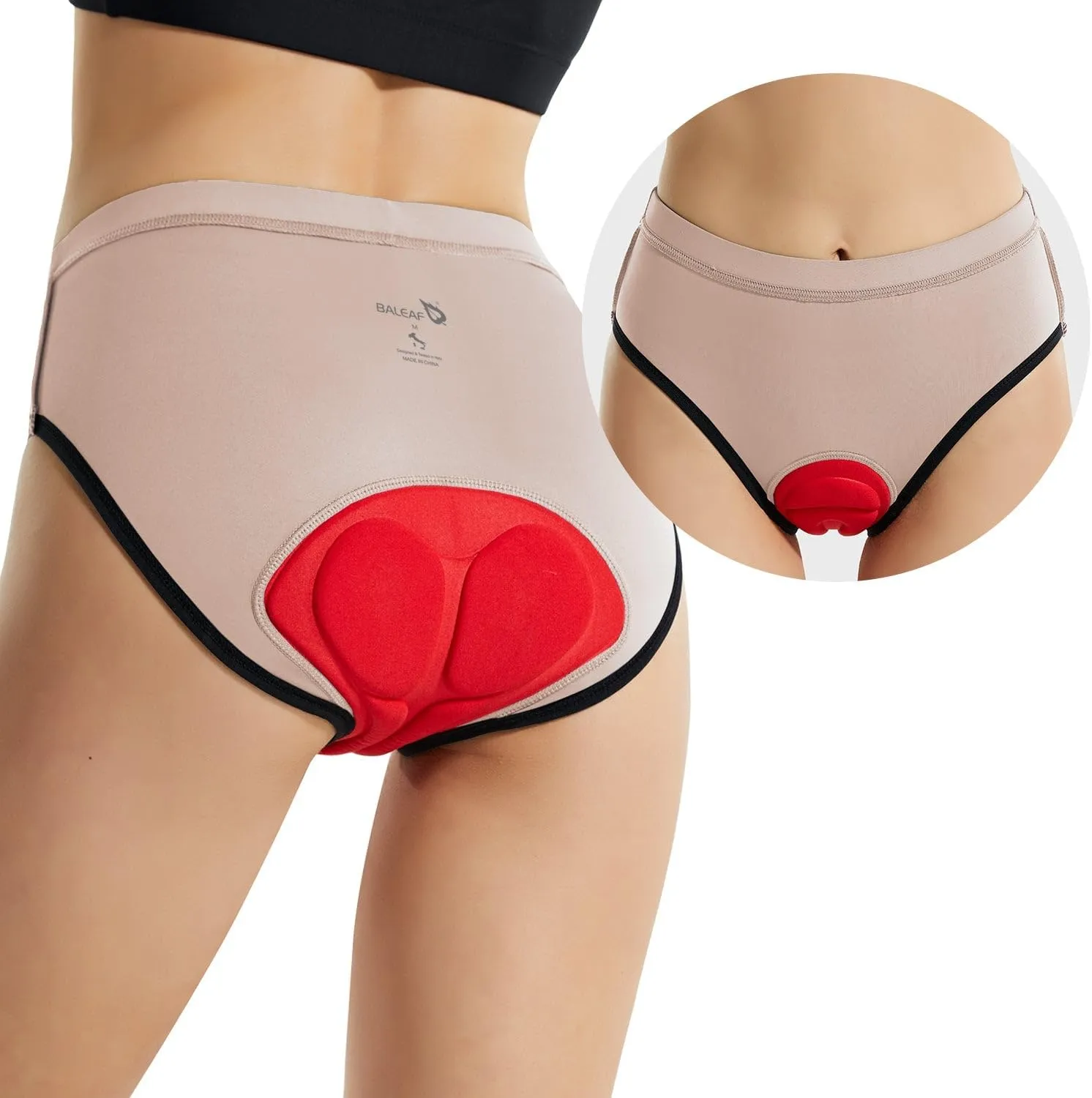 baleaf Women's Cycling Underwear Padded Bike Shorts Padding Spin Biker Briefs Biking Gear