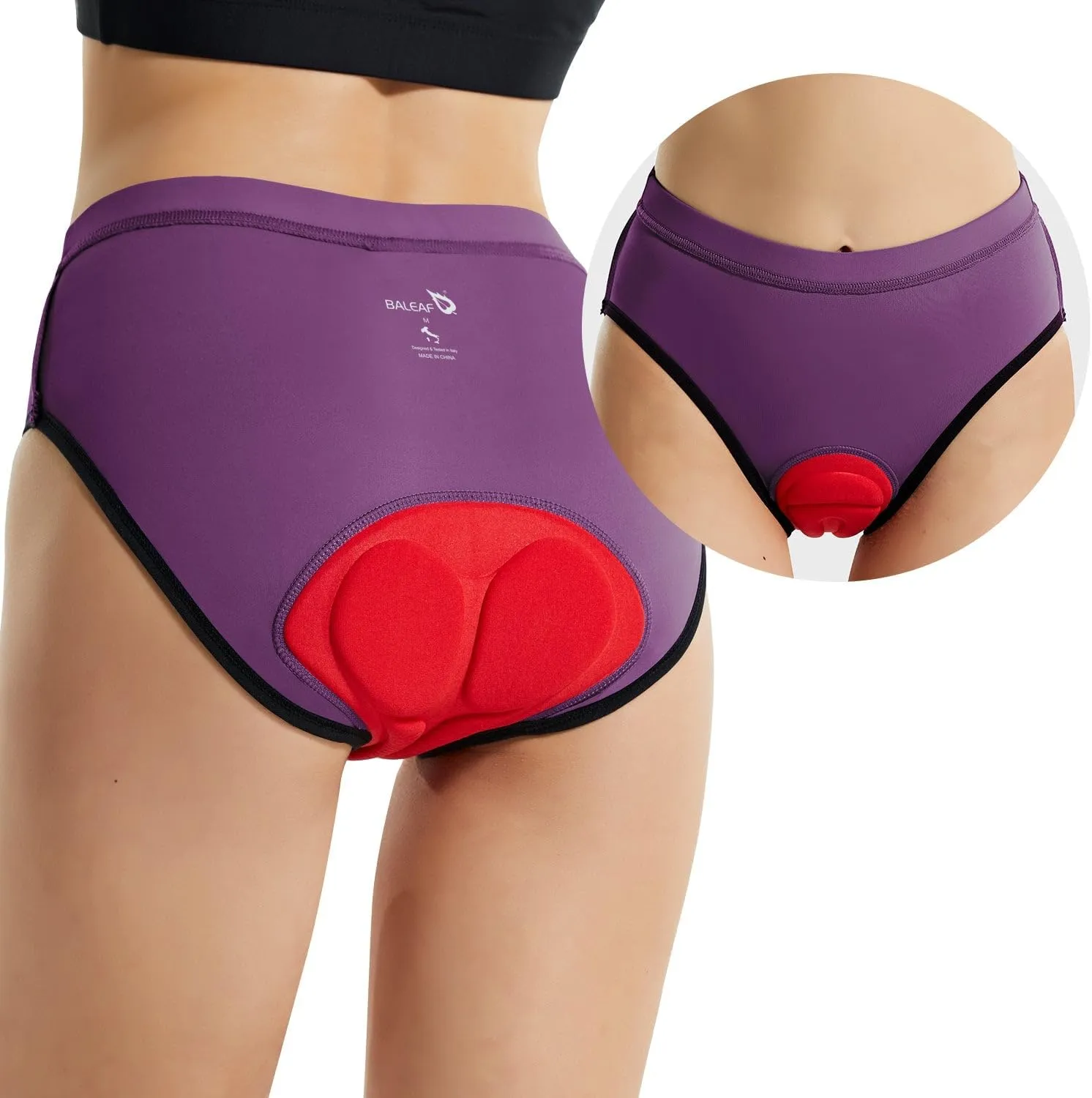 baleaf Women's Cycling Underwear Padded Bike Shorts Padding Spin Biker Briefs Biking Gear