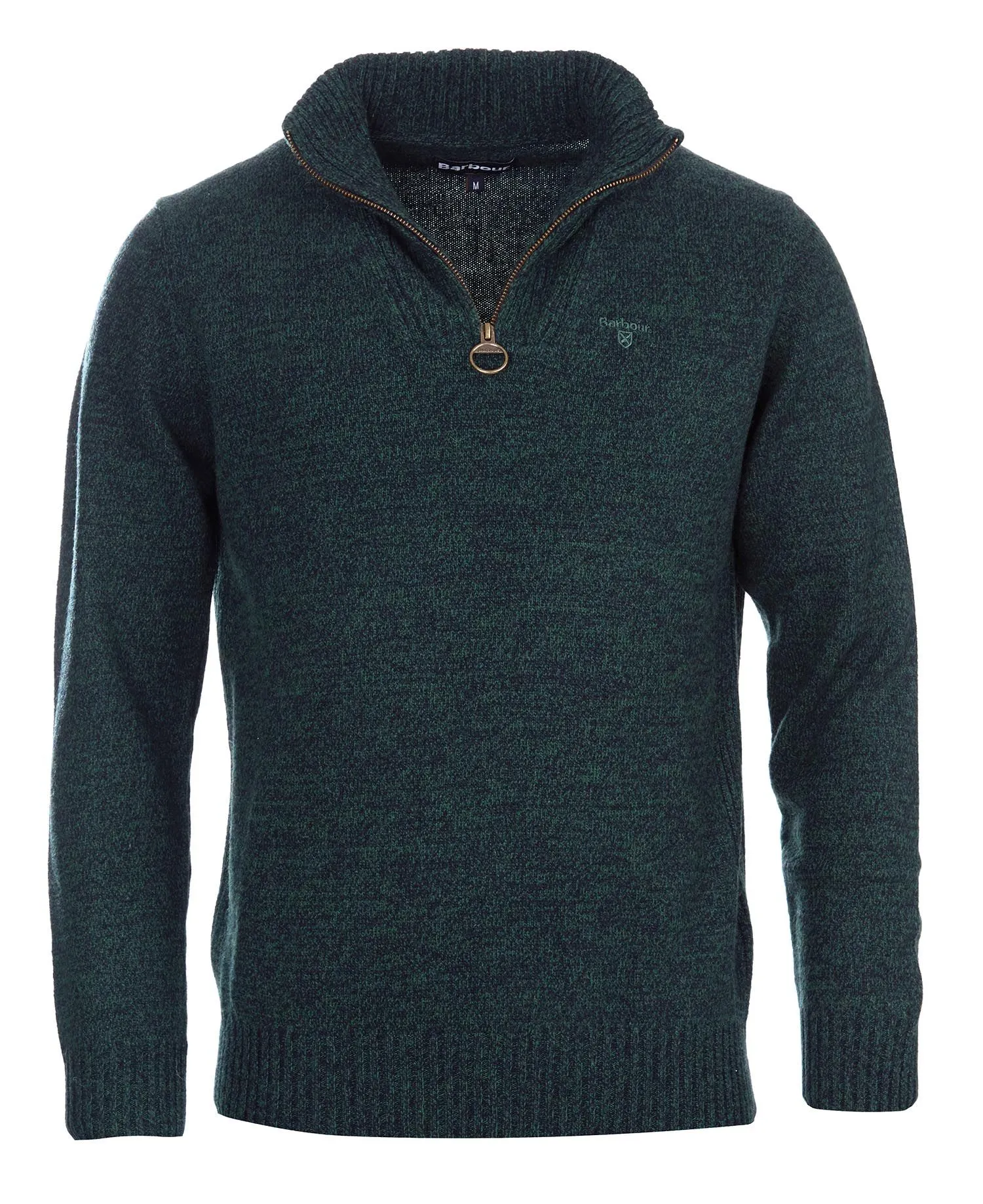 Barbour - Lambswool Half Zip, Seaweed Mix