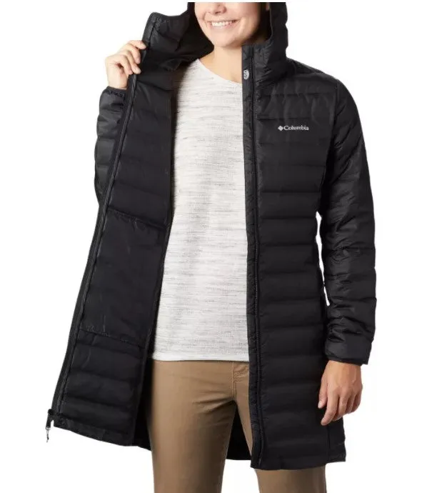Womens Columbia Lake 22 Long Hooded Down Jacket