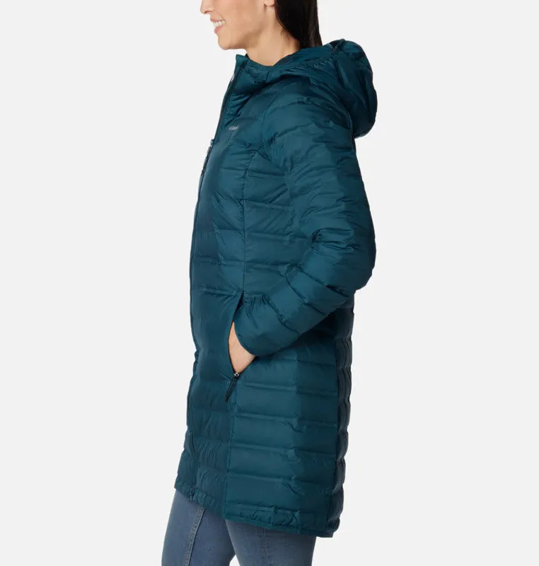 Womens Columbia Lake 22 Long Hooded Down Jacket