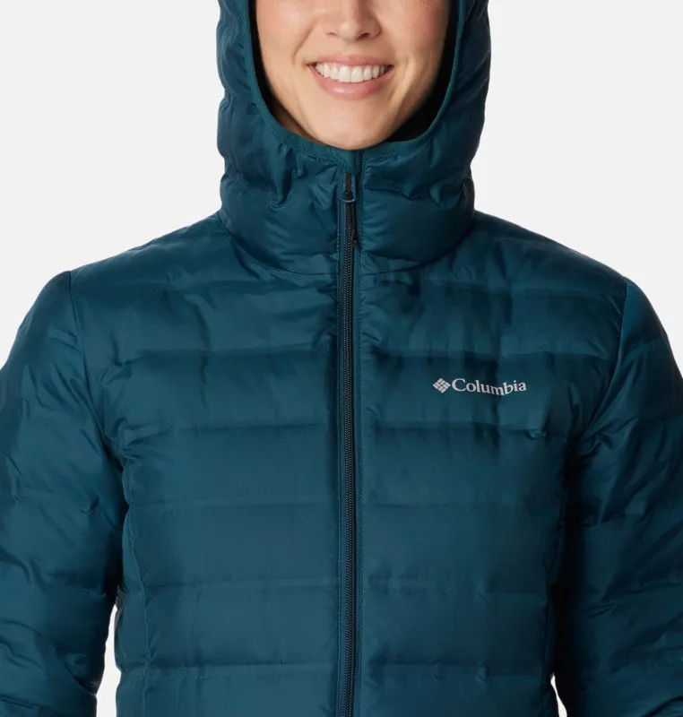 Womens Columbia Lake 22 Long Hooded Down Jacket