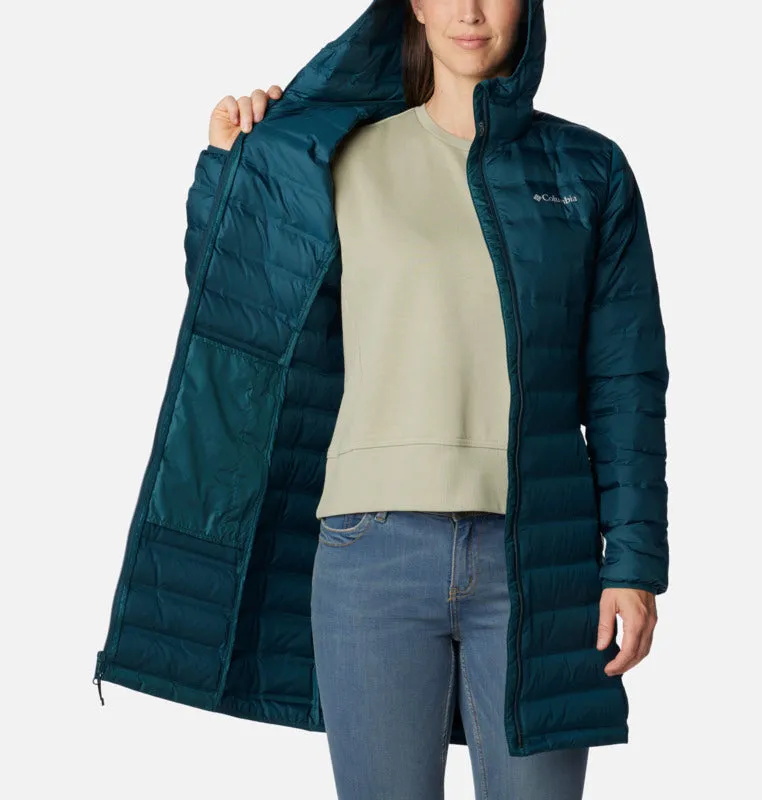 Womens Columbia Lake 22 Long Hooded Down Jacket
