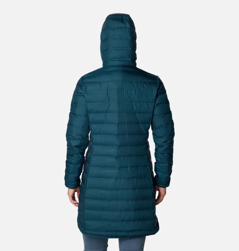 Womens Columbia Lake 22 Long Hooded Down Jacket