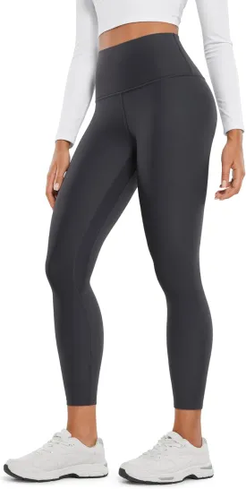 CRZ YOGA Womens High Waisted Fleece Lined Leggings 25 inches - Winter Warm Thick Thermal Soft Workout Yoga Pants