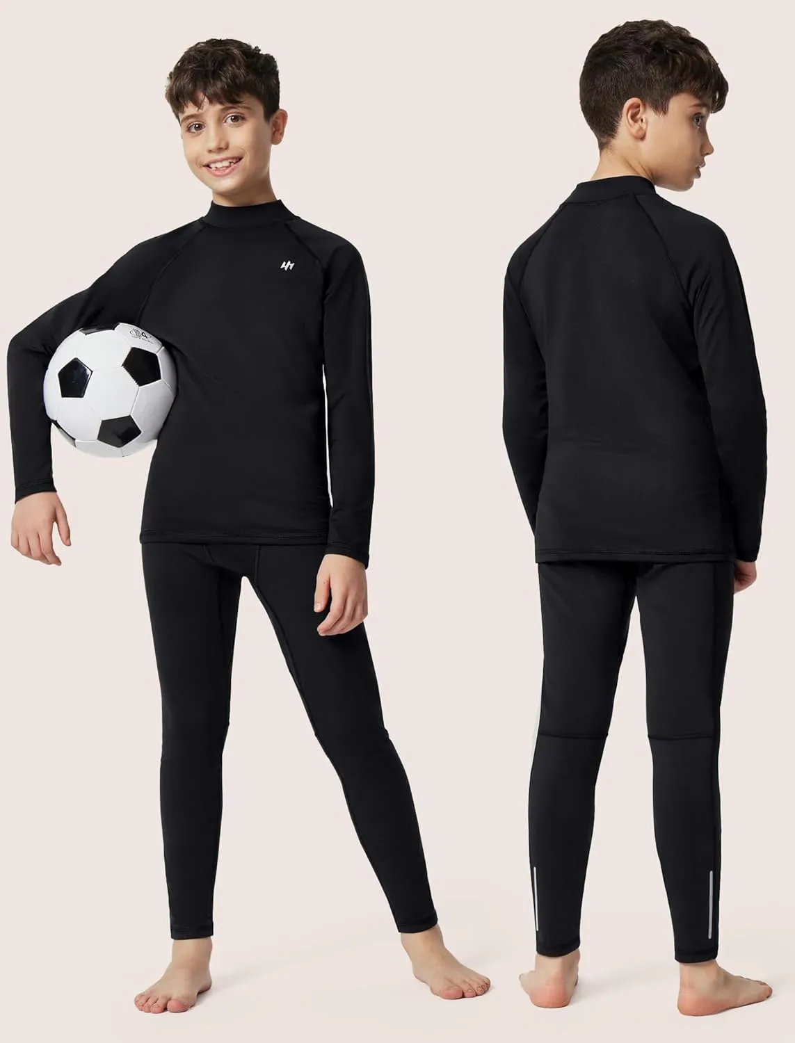 Ewedoos Thermal Underwear Set for Kids Thermals Top and Bottom Set Boys Long Johns Base Layer Thermal Set