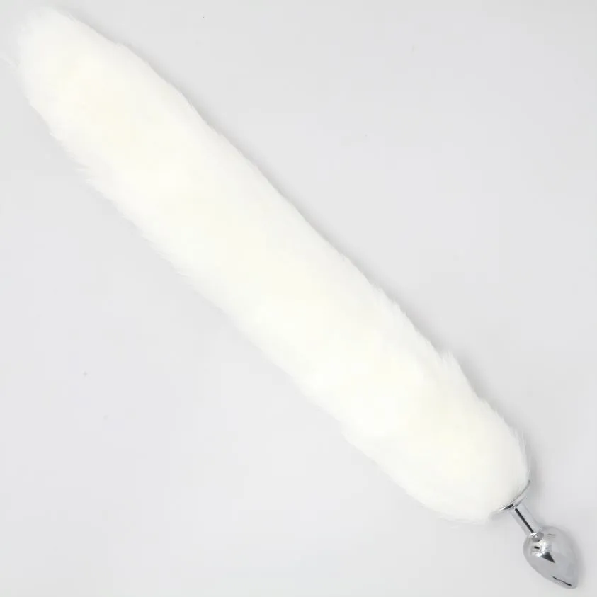 FAUX FOX TAIL WHITE