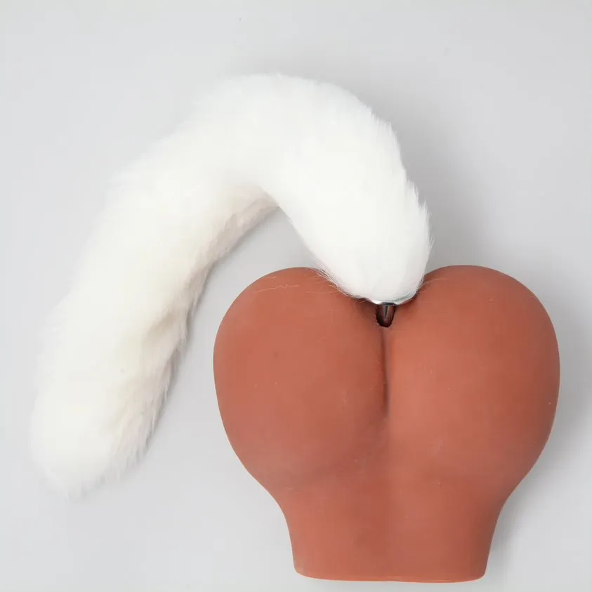 FAUX FOX TAIL WHITE