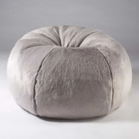 Faux Fur Bean Bag Pale Grey by Katrina Hampton