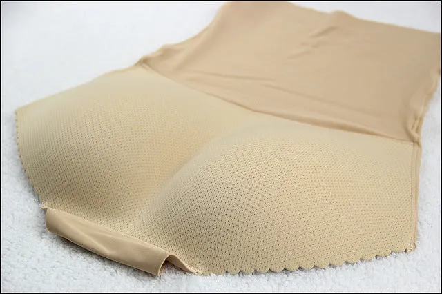 High Waist Butt Lift Padded Seamless Panty Body Shaper (Beige)