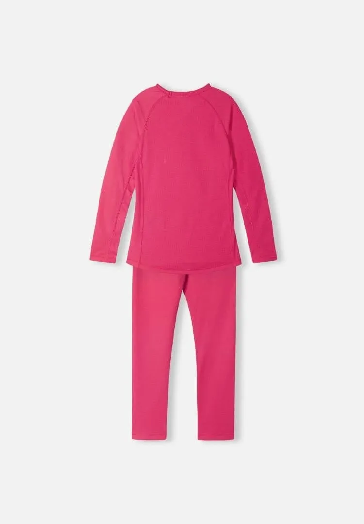 Kids Base Layer Set: Lani Azalea Pink