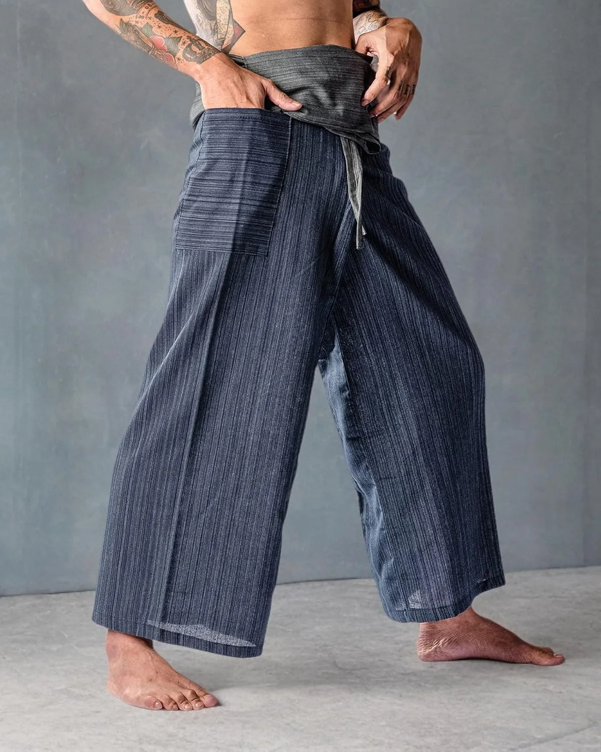 LannaPremium Thai Fisherman Pants Hakuma Pants for Men Women Yoga Pants 2 Tone - Martial Arts Pants