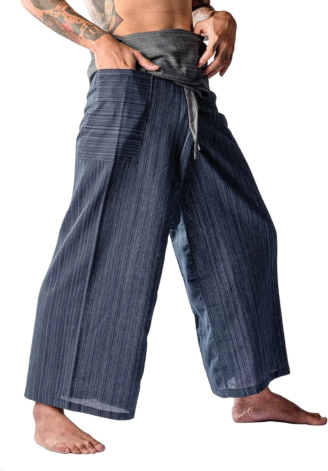 LannaPremium Thai Fisherman Pants Hakuma Pants for Men Women Yoga Pants 2 Tone - Martial Arts Pants