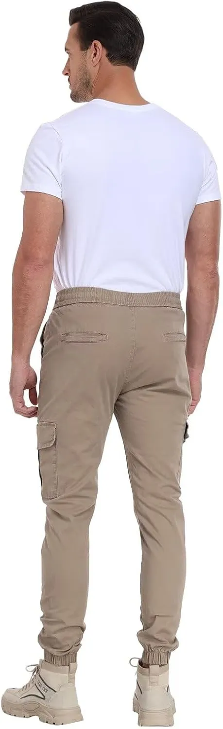Mens Cargo Pants Lightweight Hiking Pants Travel Pants with Belt Pockets for Outdoor Camping Work