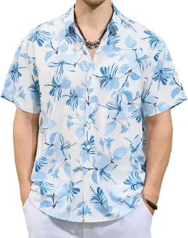 Mens Hawaiian Shirts Short Sleeve Button Down Casual Tropical Beach Shirts