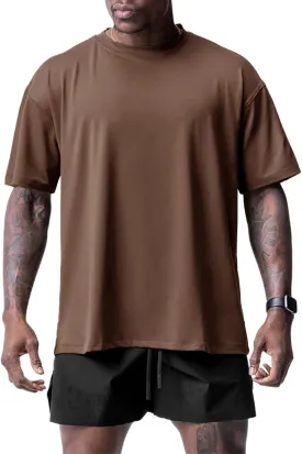 Muscle Killer 1/2pack Mens T Shirt Gym Workout Dry Fit Short Sleeve Athletic Fitness Crew Neck Tee Shirts Casual Loose Fit