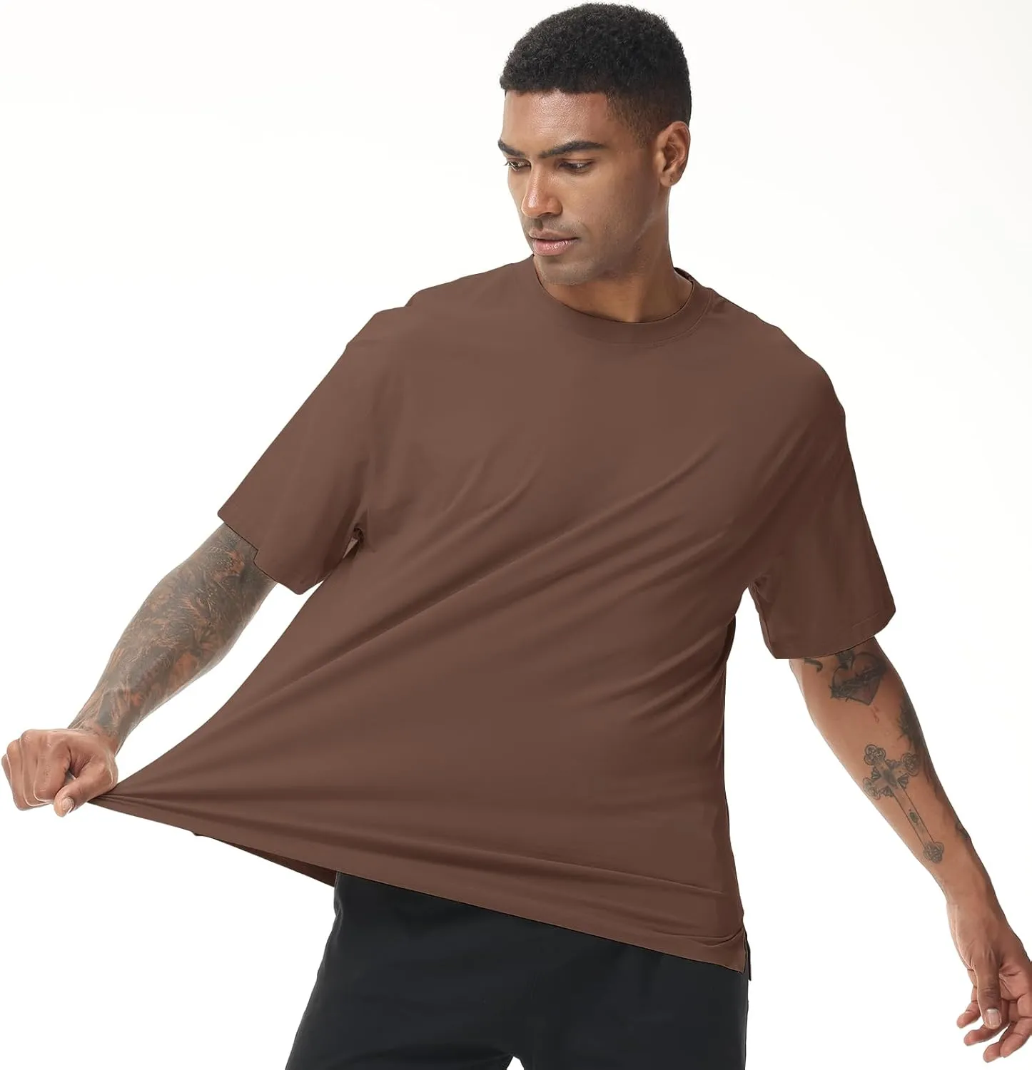 Muscle Killer 1/2pack Mens T Shirt Gym Workout Dry Fit Short Sleeve Athletic Fitness Crew Neck Tee Shirts Casual Loose Fit