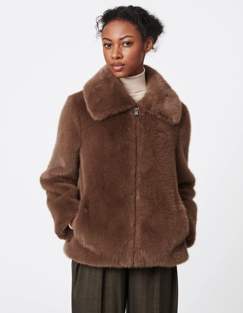 Luxurious Perfectly Posh Faux Fur Fashion Jacket