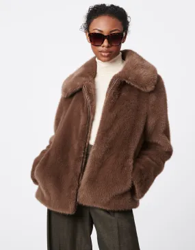 Luxurious Perfectly Posh Faux Fur Fashion Jacket