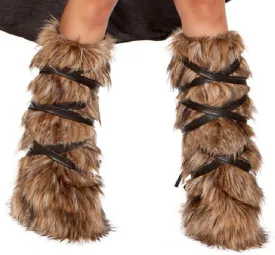 PURFUN Women Fuzzy Faux Fur Leg Warmers Cosplay Christmas Halloween Party Costume Boot Cuff Cover Night Club Under Knee Socks