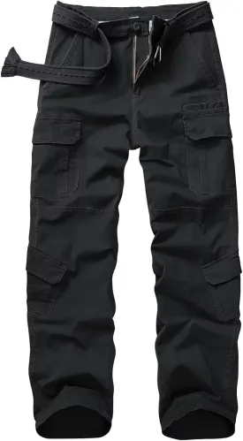 TRGPSG Hiking Pants Men, Camo Cargo Pants, Outdoor Construction Work Pants with Multi Pockets