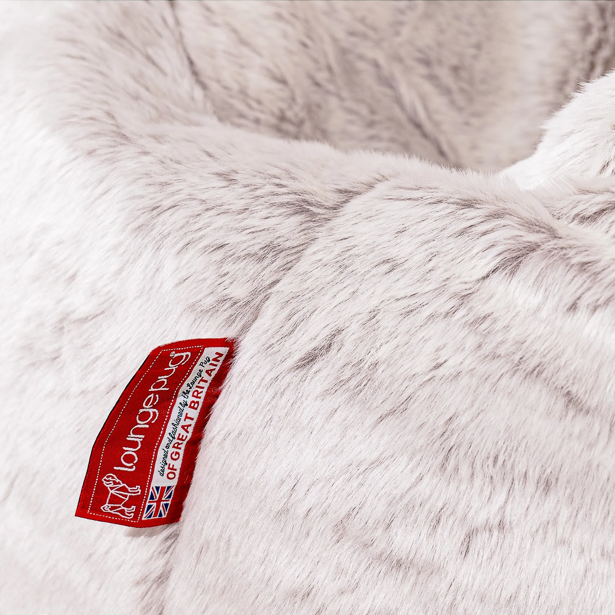 XXL Cuddle Cushion - Fluffy Faux Fur Rabbit Dusty Pink